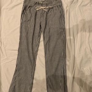 Striped flare bottom pants